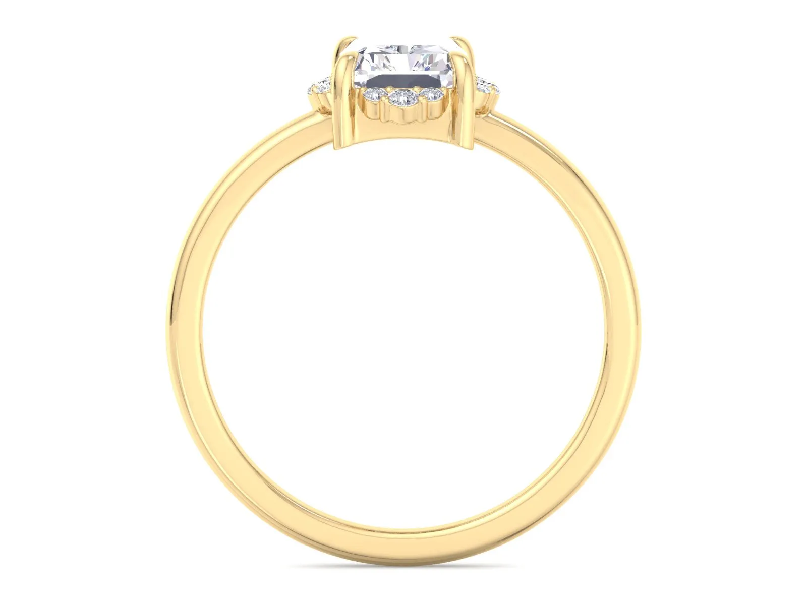 1.45 Carat Emerald Cut Engagement Ring