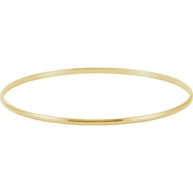 14K Gold Classic Bangle Bracelets