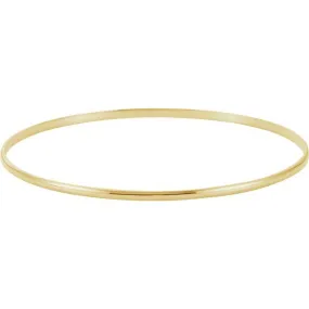 14K Gold Classic Bangle Bracelets