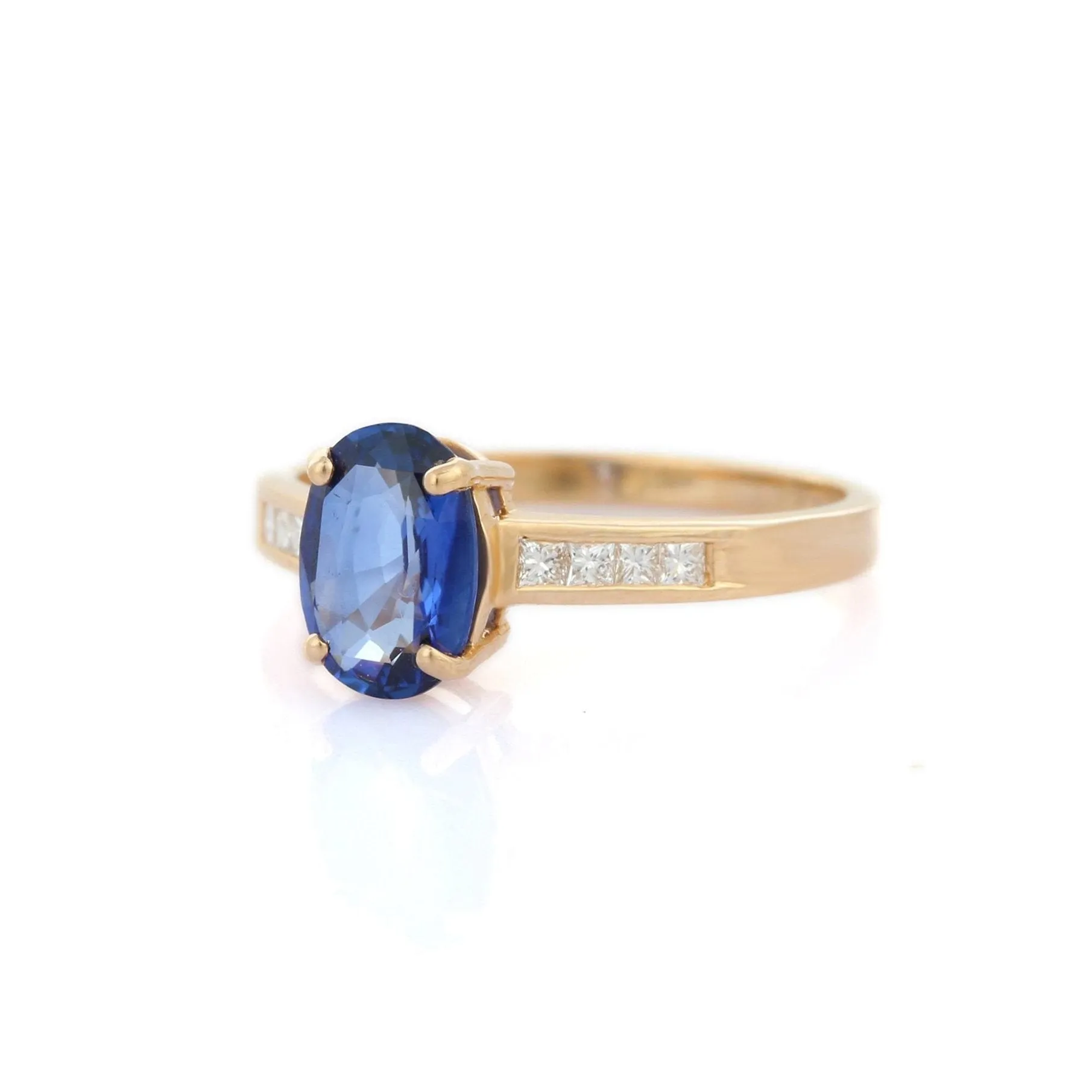 14K Yellow Gold Sapphire Ring