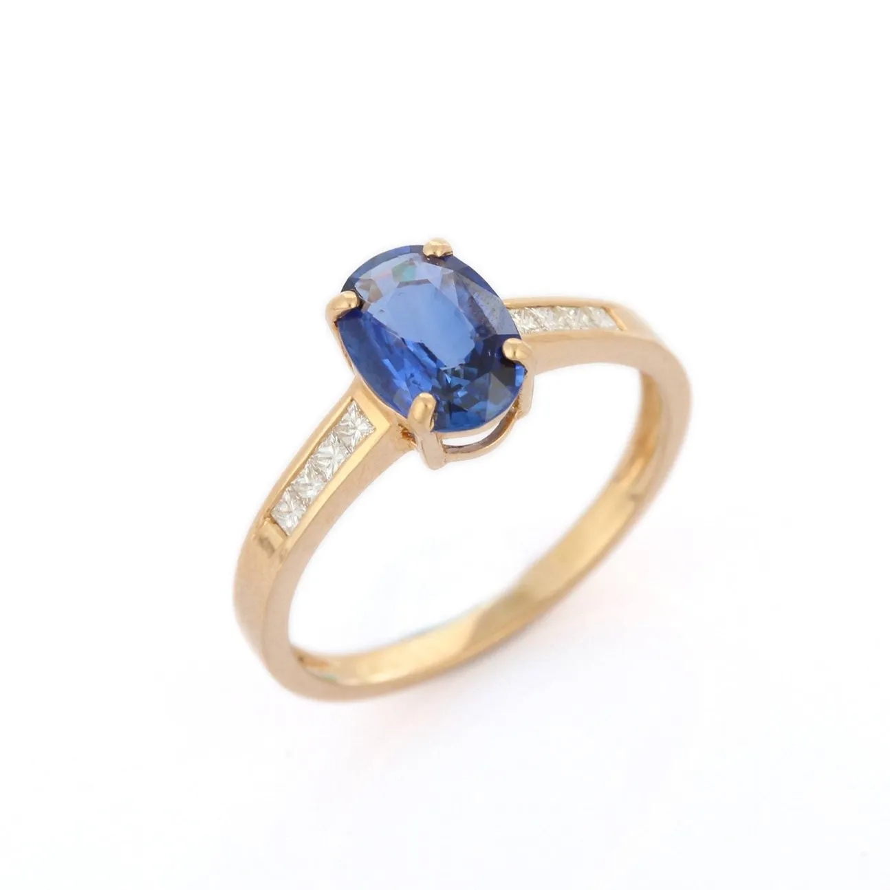 14K Yellow Gold Sapphire Ring