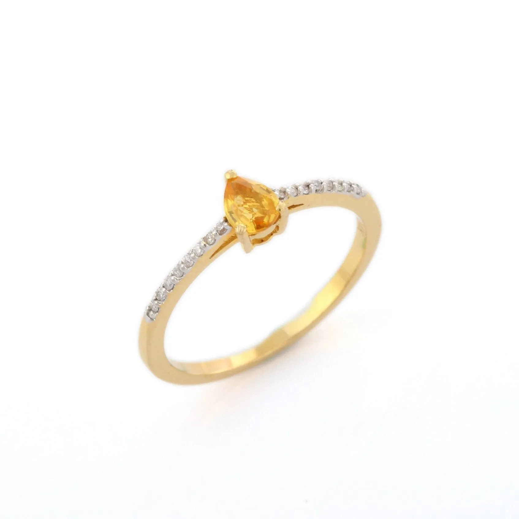 14K Yellow Gold Sapphire Ring