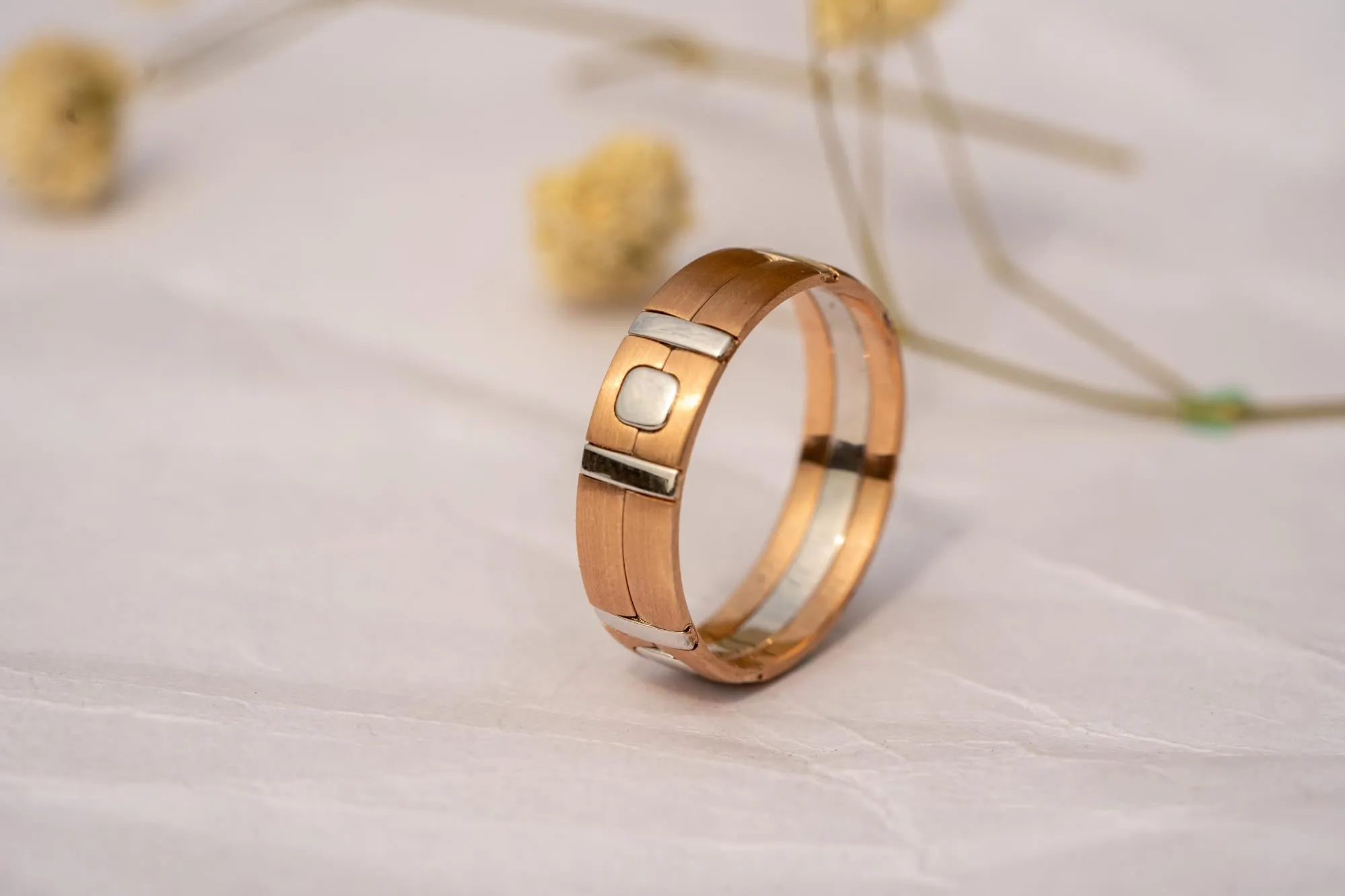 14kt Rose Gold 6mm Mens Wedding Band