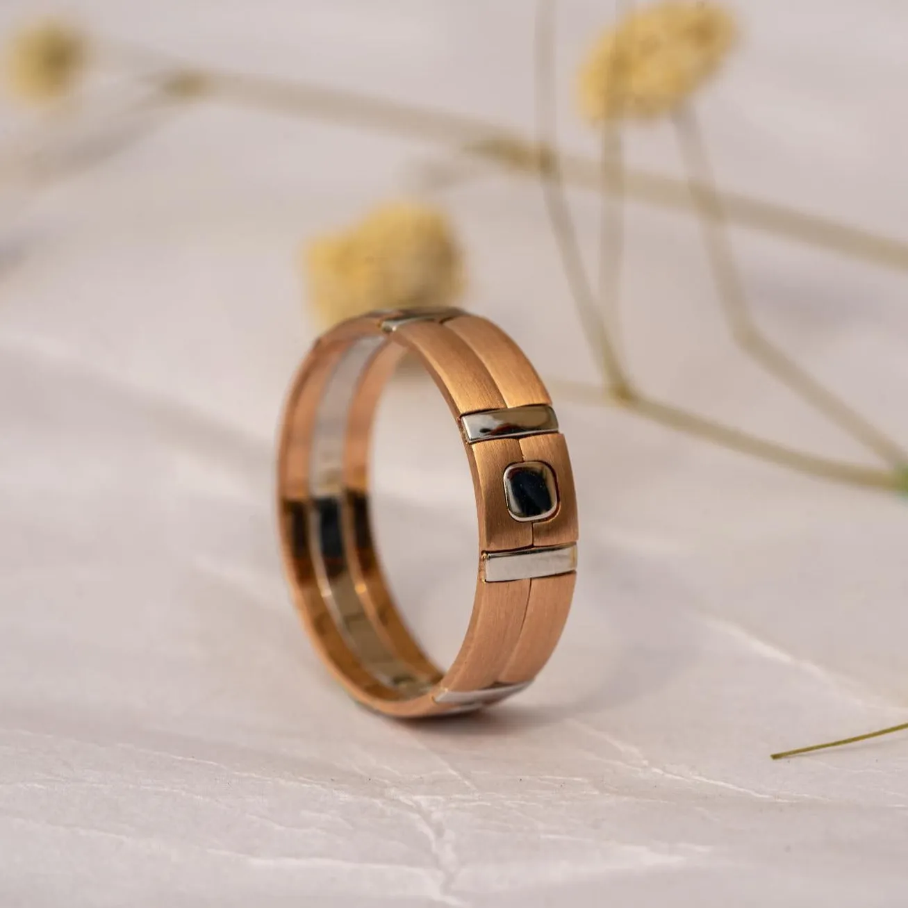 14kt Rose Gold 6mm Mens Wedding Band