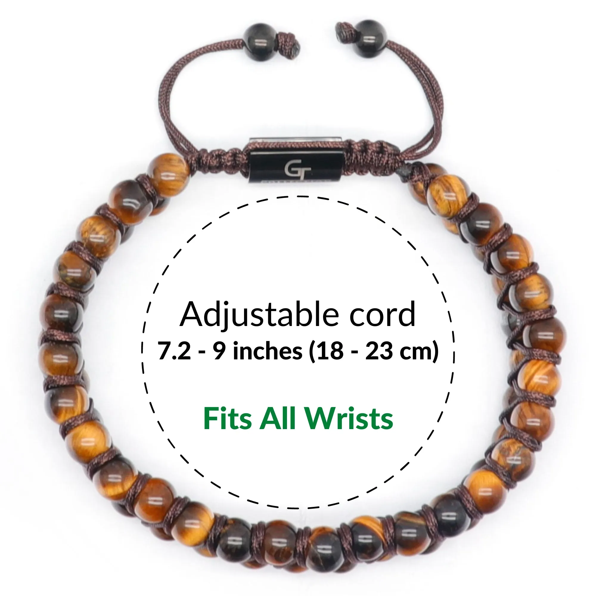 2 PIECE SET - TIGER EYE Double Bead & Flatbead Bracelet