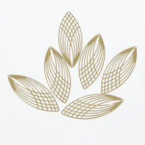 20PCS Brass Net Leaf Charm with a hole Earring Finding Raw Brass Geometric Charm for jewelry making 10379550