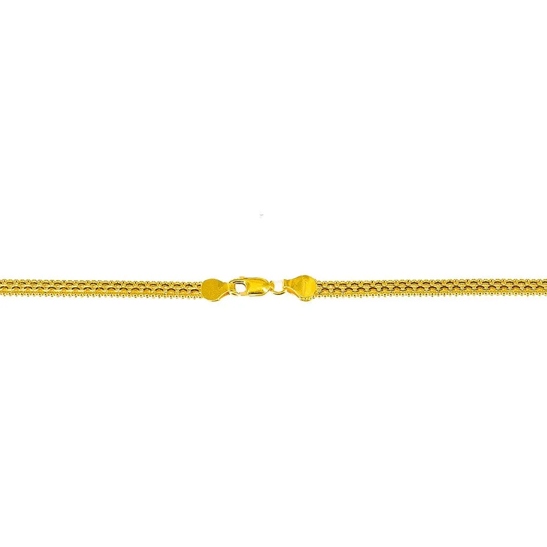 22K Yellow Gold Round Link Chain, 26.8 gm