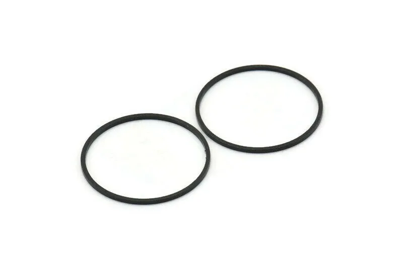 28mm Circle Connectors - 12 Oxidized Black Brass Circle Connectors (28x1x1mm) BS 1090 S813