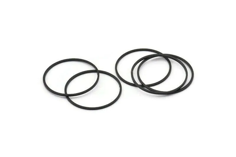 28mm Circle Connectors - 12 Oxidized Black Brass Circle Connectors (28x1x1mm) BS 1090 S813