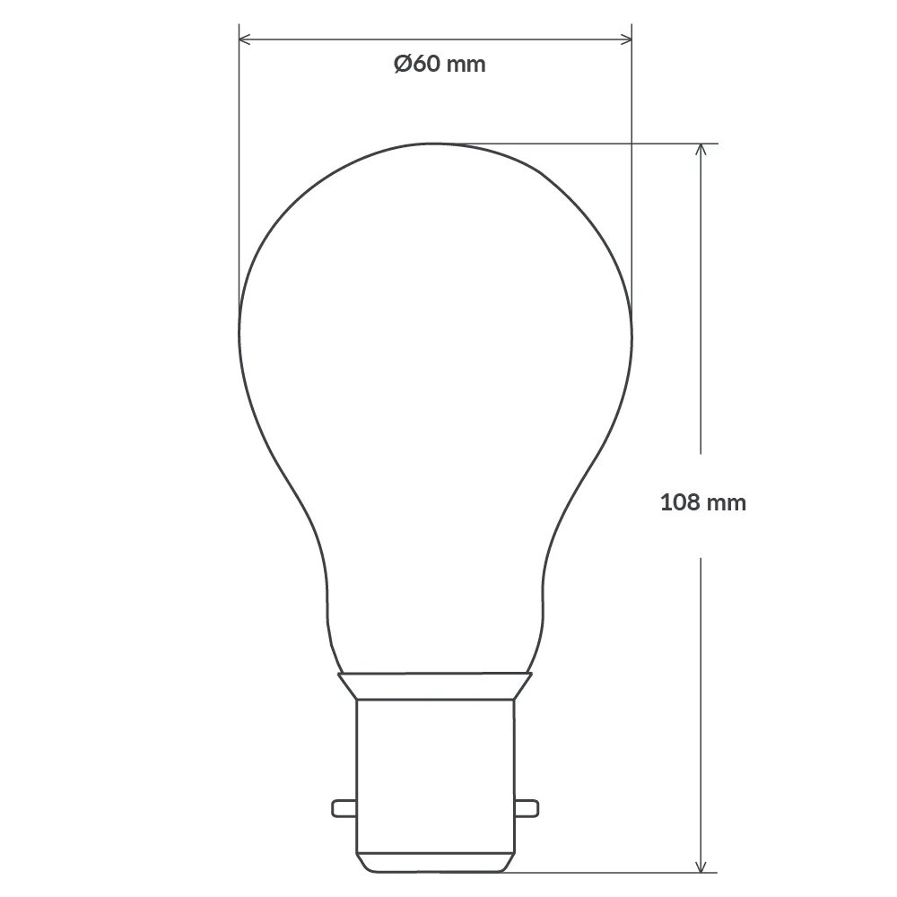 5W Yellow GLS LED Bulb B22