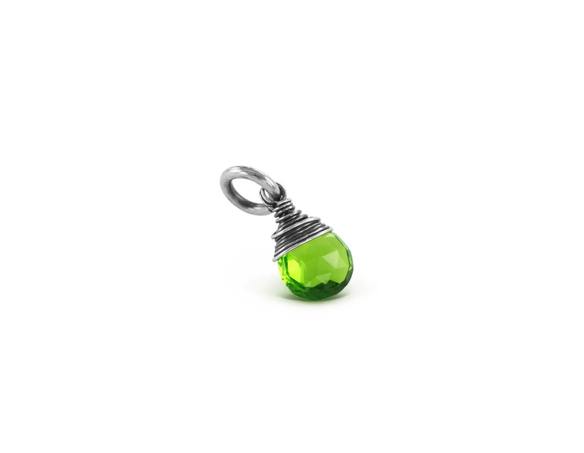 Add-On Peridot Birthstone Pendant - Sterling Silver