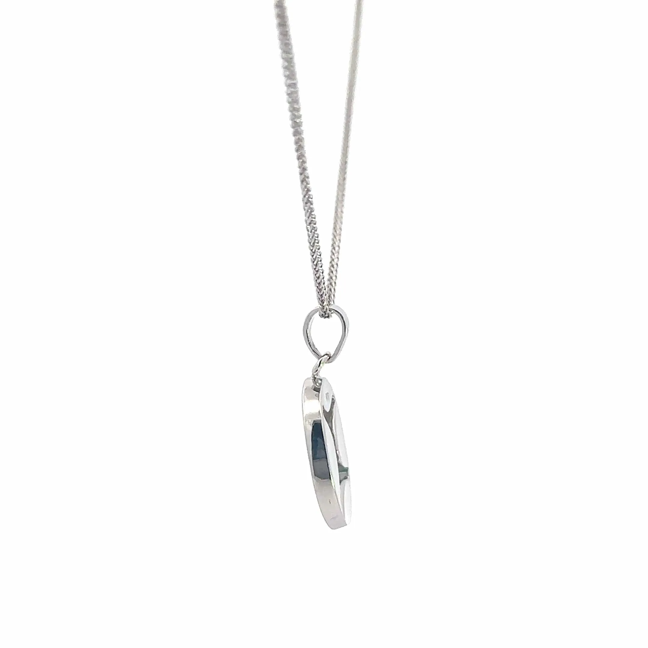 Baikalla Sterling Silver Lab-Made Opal Pendant Necklace