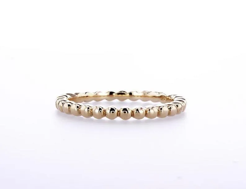 Beaded Gold Ring