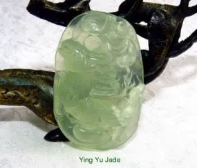 Best Quality Chinese Jade Magnificent Horse 3-D Carved Pendant (P1605)