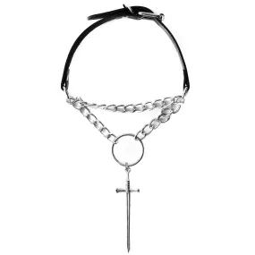 Black Battle Sword Choker