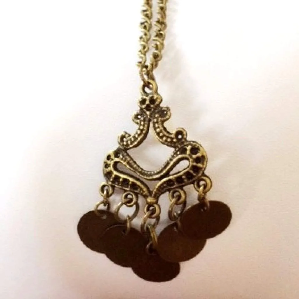 Brass Antique Charm Necklace