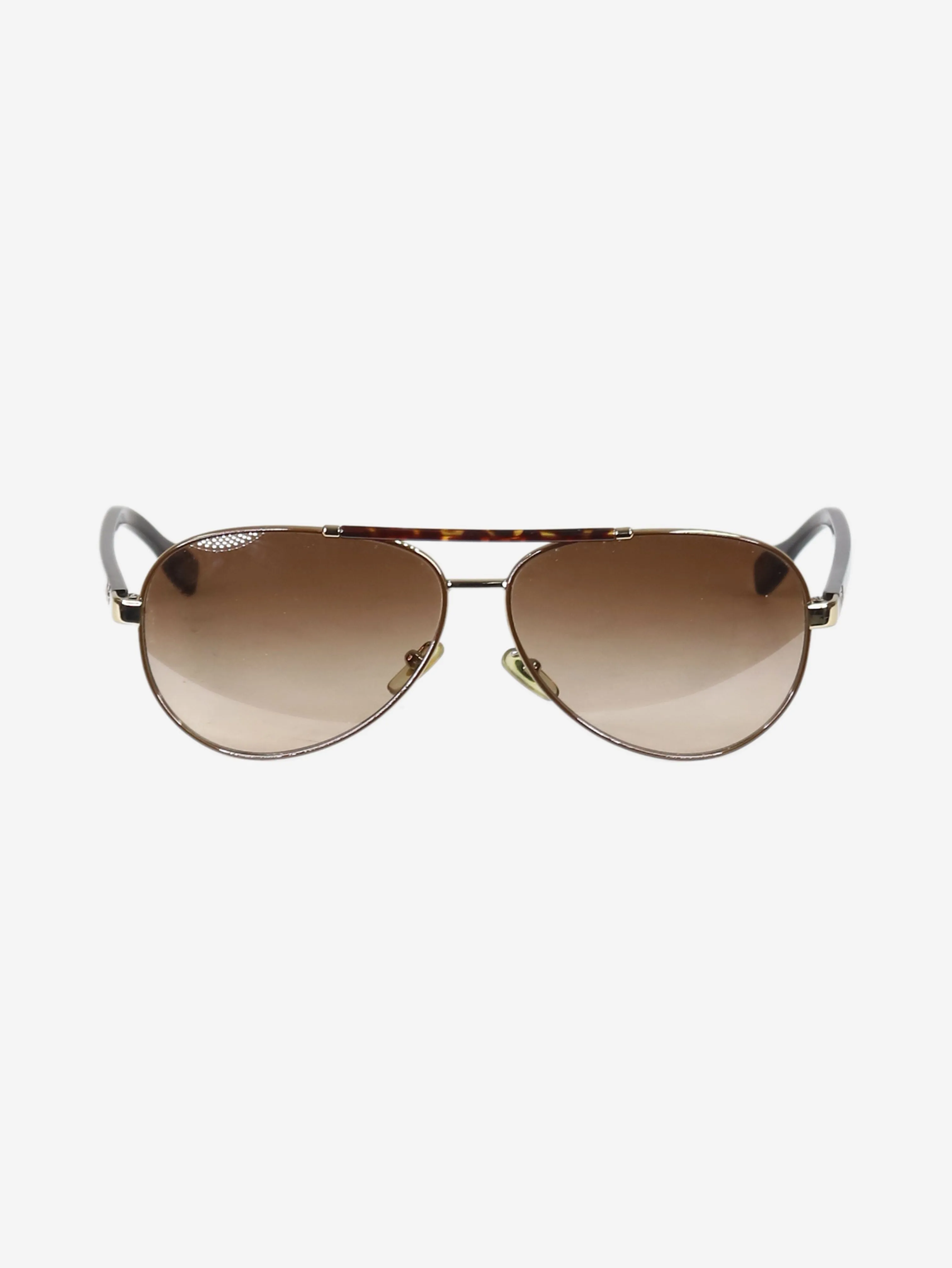 Brown ombre-lense aviator sunglasses