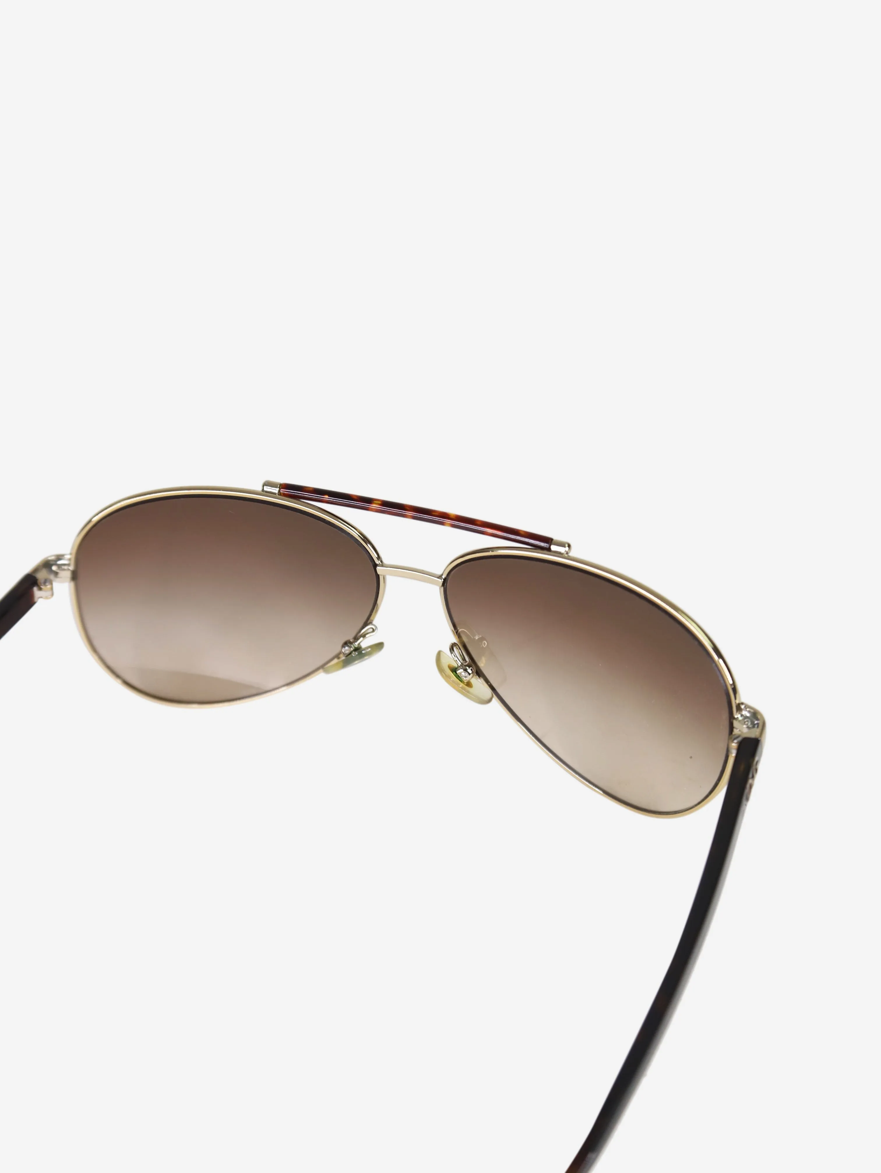 Brown ombre-lense aviator sunglasses