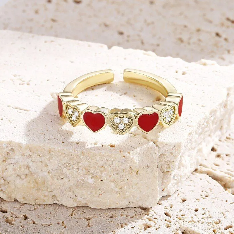 Burning Heart Maid of Honor Ring for Wedding and Friendship Gift LJ44