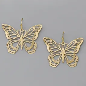 Butterfly Cutout Filigree Earrings