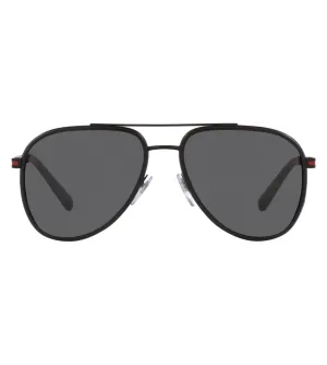 Bvlgari Men's Dark Grey Aviator Sunglasses