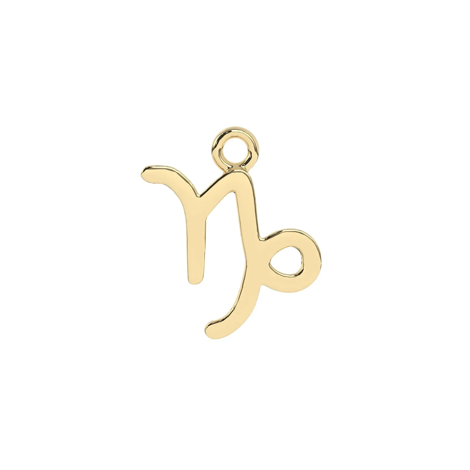 Capricorn Zodiac Charm | 10k Yellow Gold