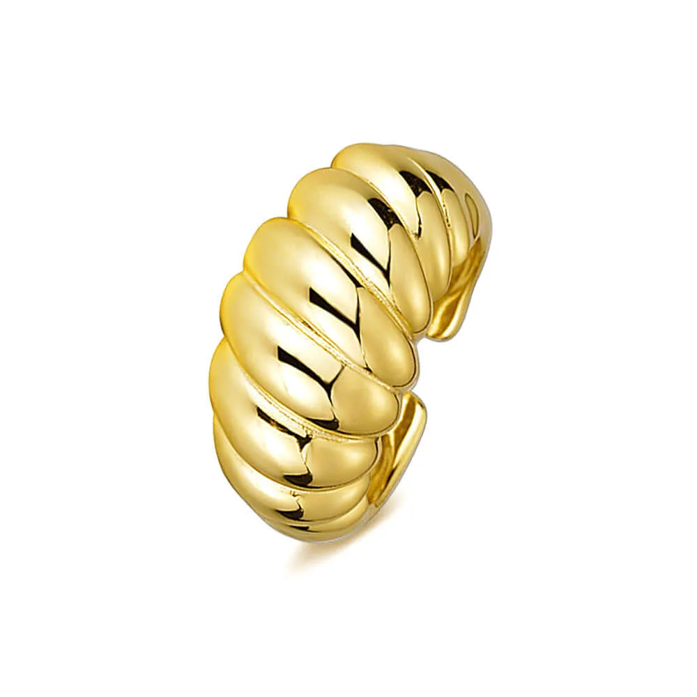 Croissant Bread Shape Plain Ring