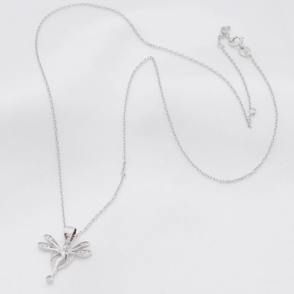 CZ Fairy Sterling Silver Necklace