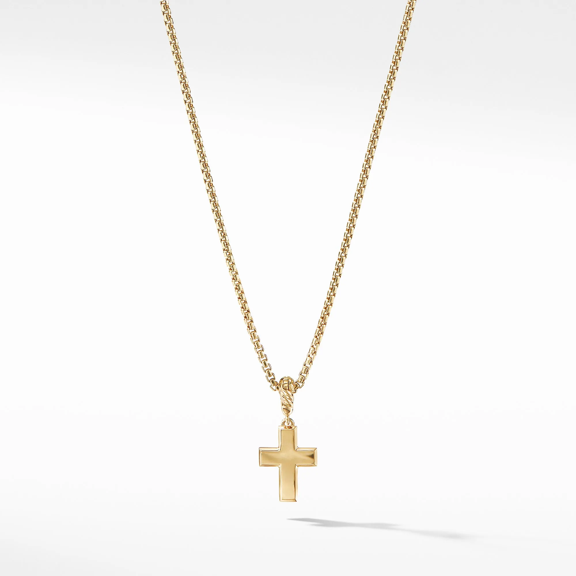 David Yurman Cross Pendant in 18K Yellow Gold with Diamonds