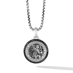 David Yurman St. Christopher Amulet with Pave Black Diamonds