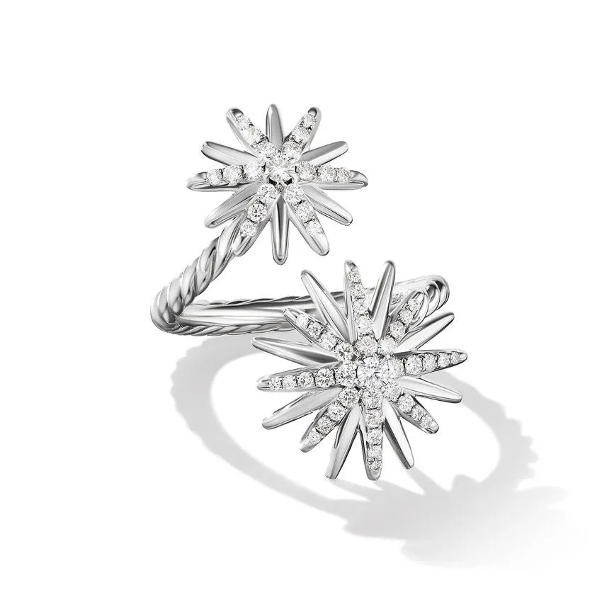 David Yurman Starburst Bypass Ring with Pave Diamonds