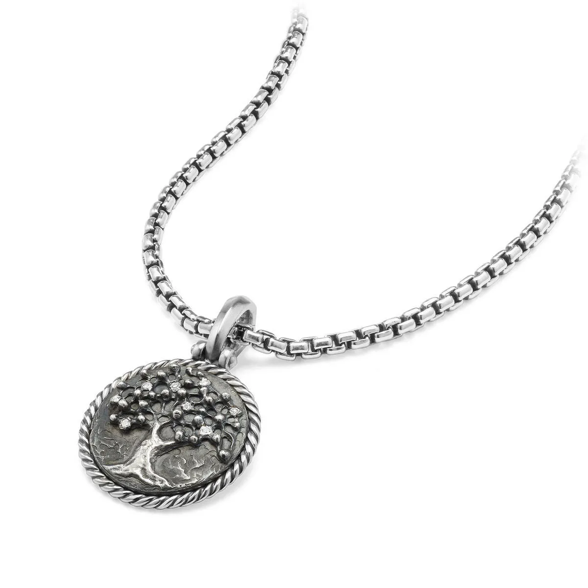 David Yurman Tree of Life Amulet with Diamonds