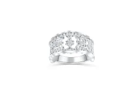 Diamond Anniversary Ring 0.21 ct tw Round-cut 14K White Gold BAN031