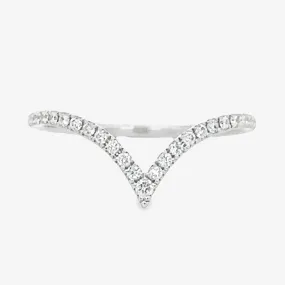 Diamond Chevron Halfway Ring