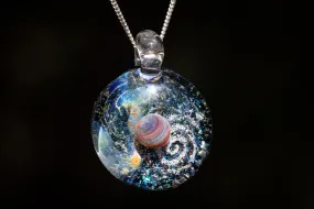 Dichroic Planet Pendant with Ash