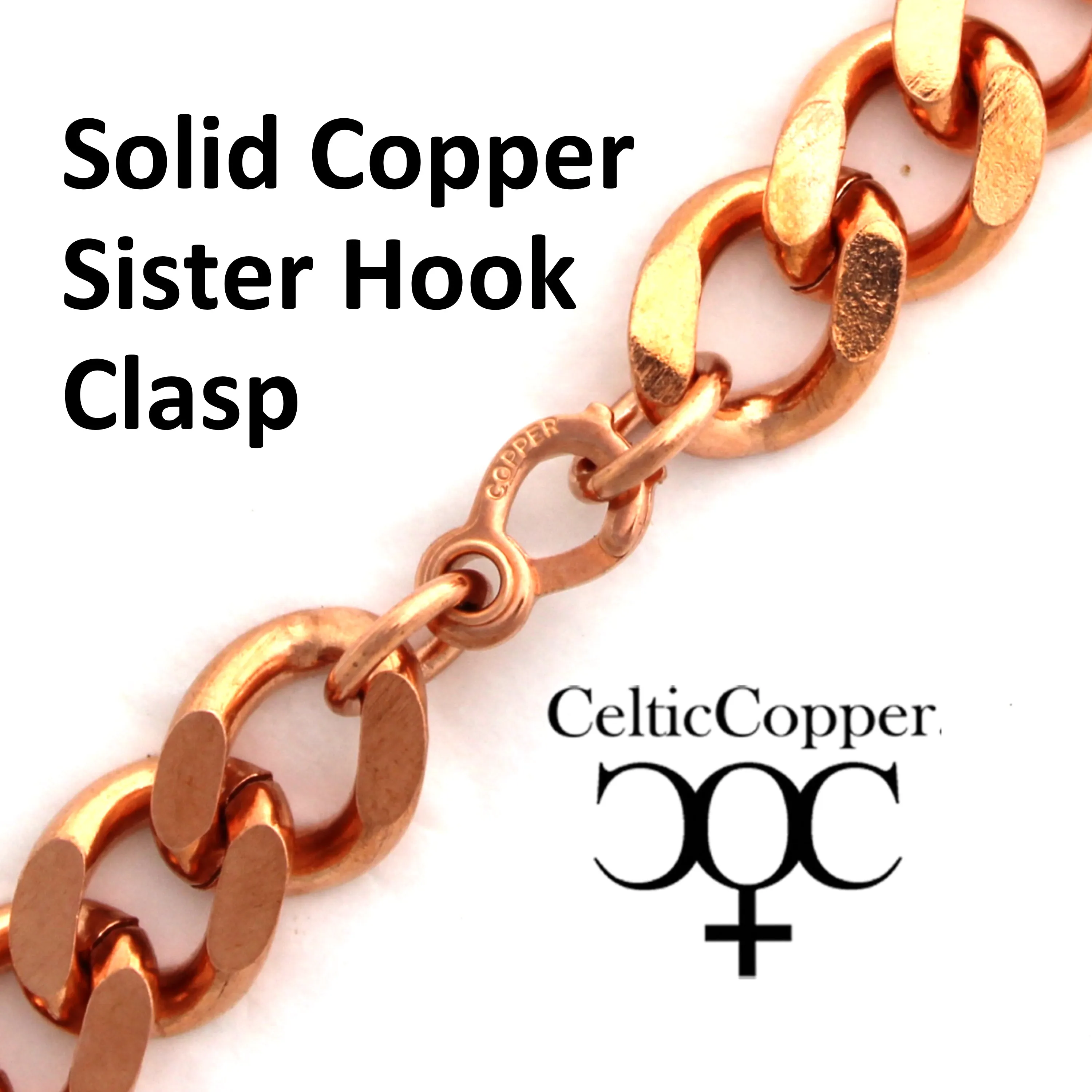 DIY Copper Jewelry Chain Making Kit / 36” Bulk 16mm Solid Copper Curb Chain with Rings and Clasps