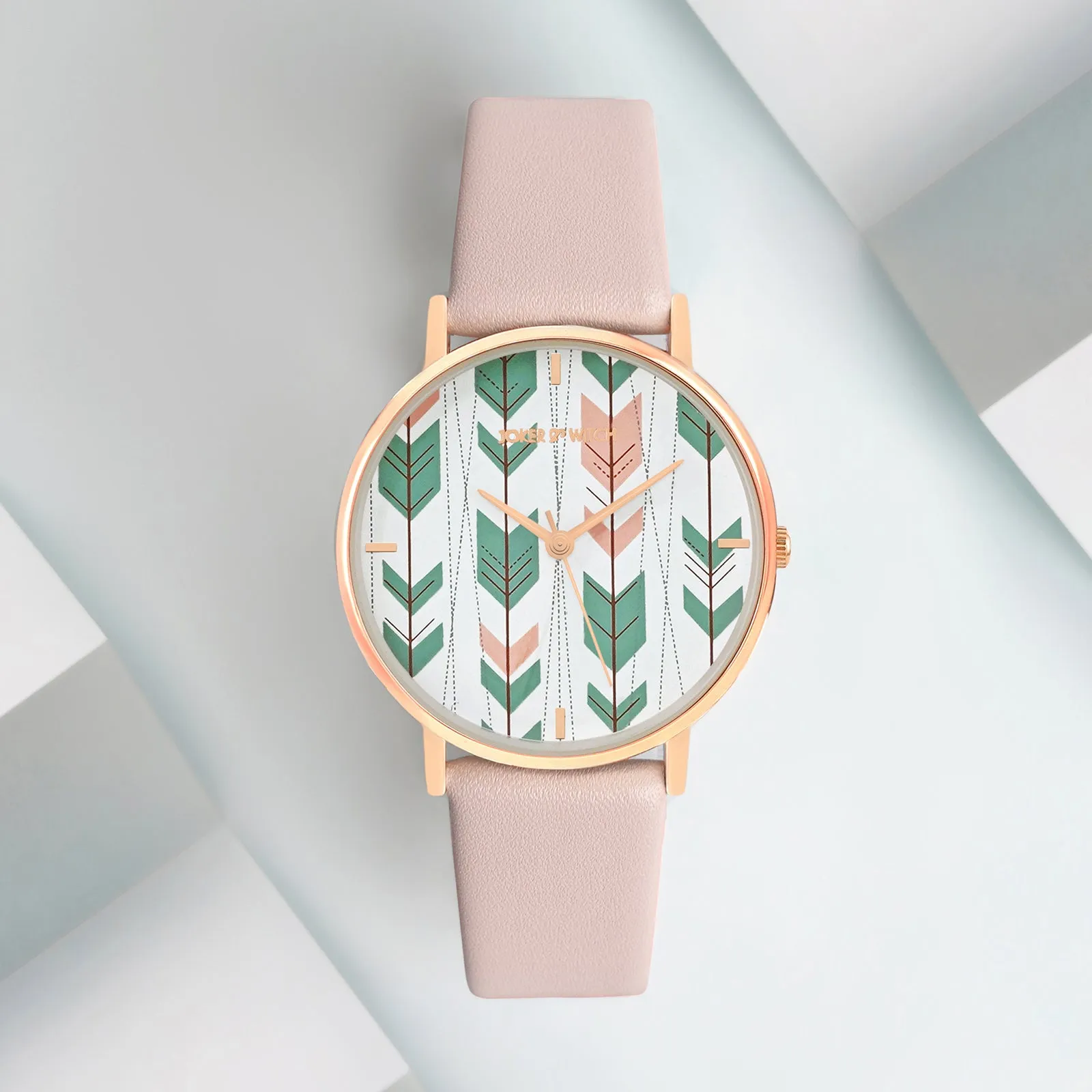 Enchantress Pink PU Strap Watch