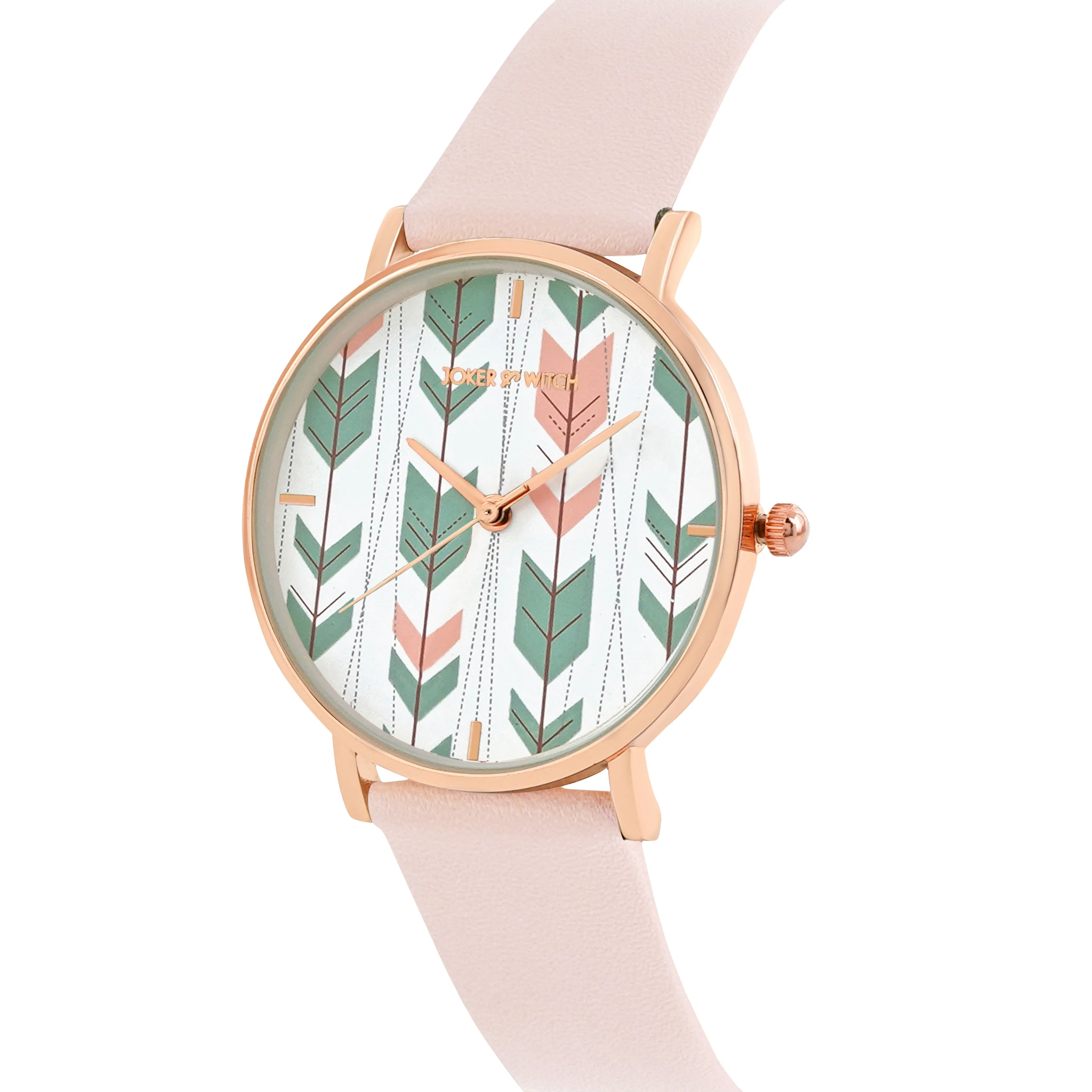 Enchantress Pink PU Strap Watch