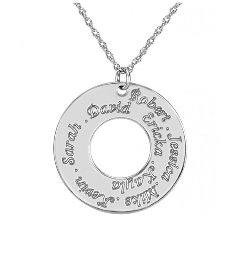 Family Circle Names Necklace