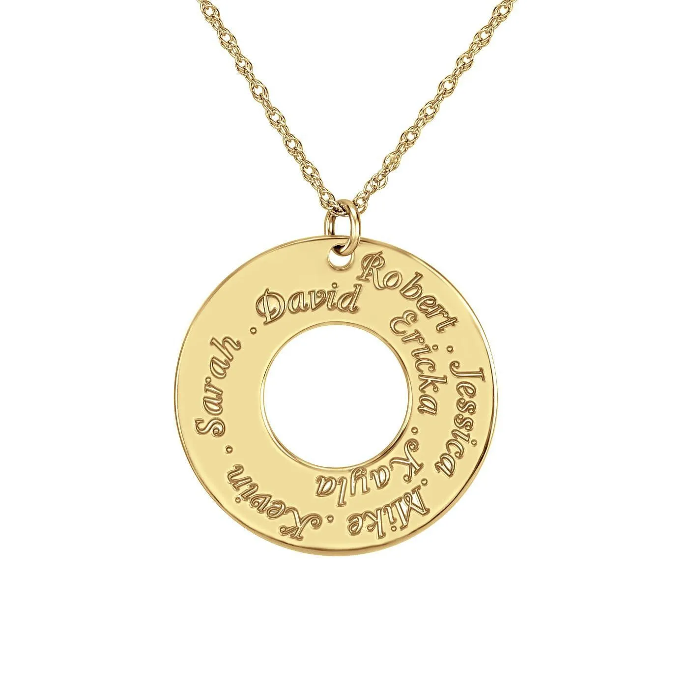 Family Circle Names Necklace