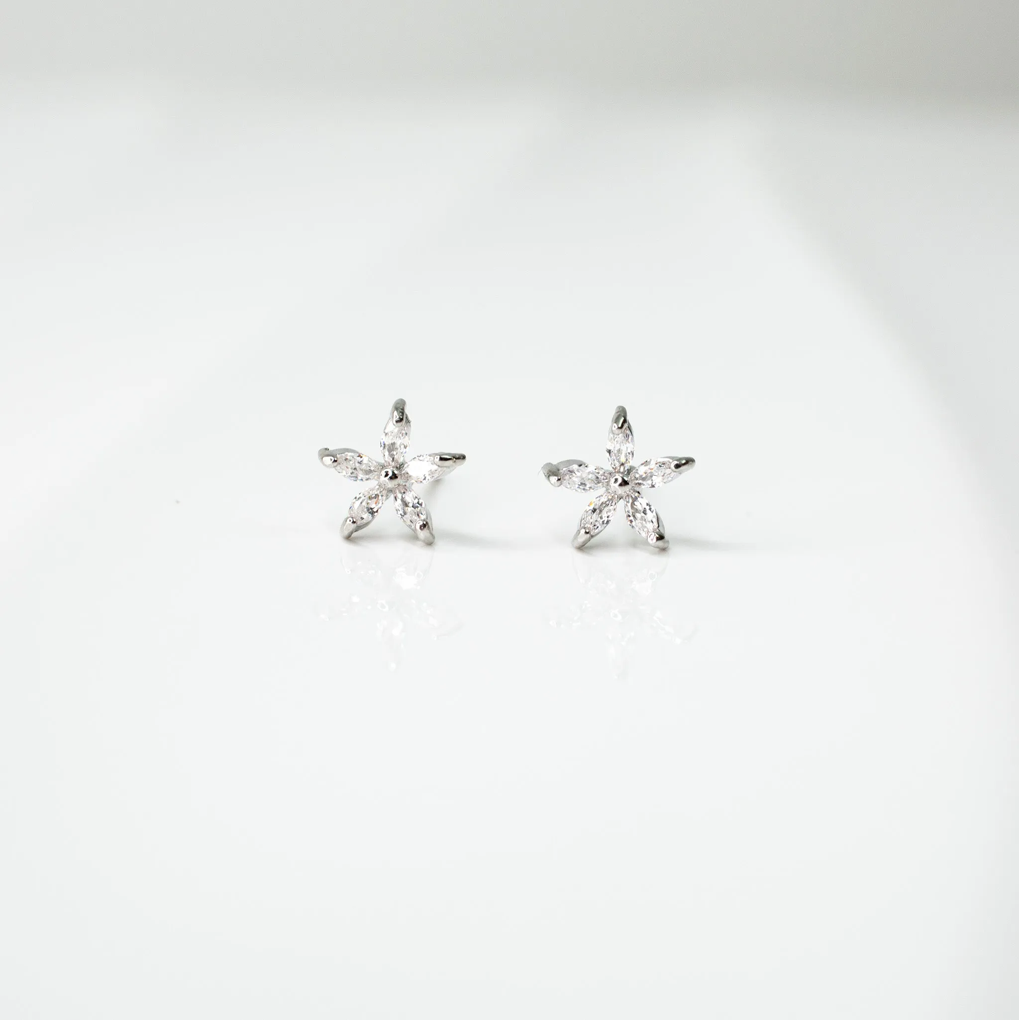 Flora Crystal Stud Earrings