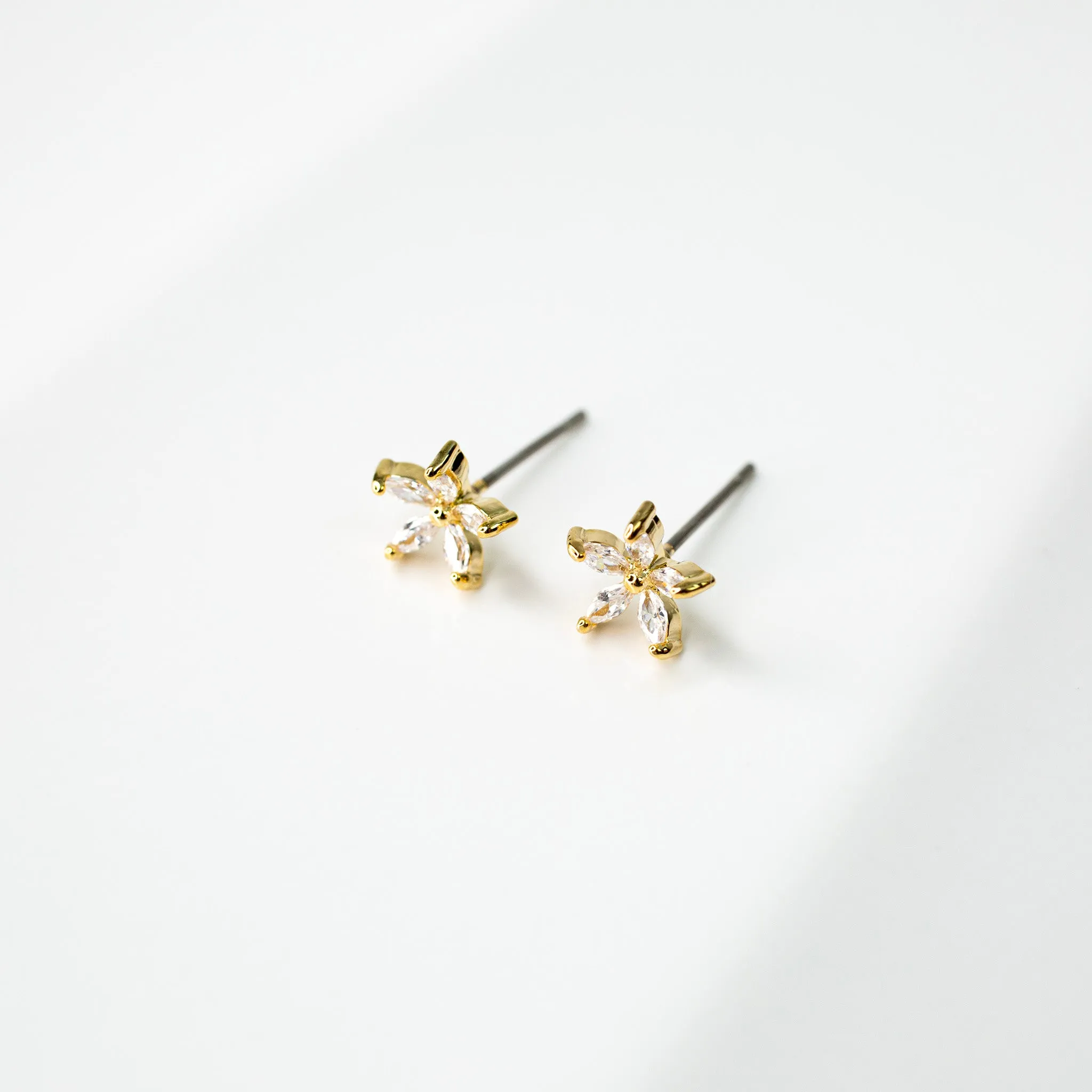 Flora Crystal Stud Earrings