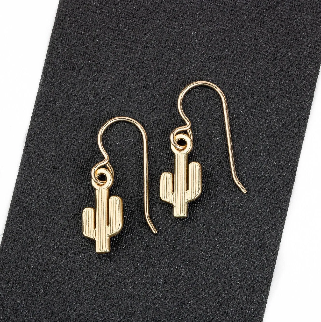 Gold Cactus Earrings