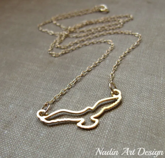 Gold Dove Pendant Necklace