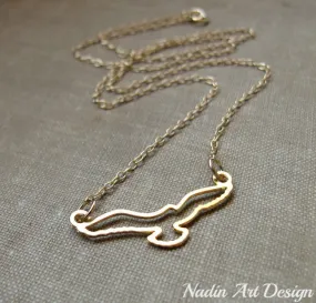 Gold Dove Pendant Necklace