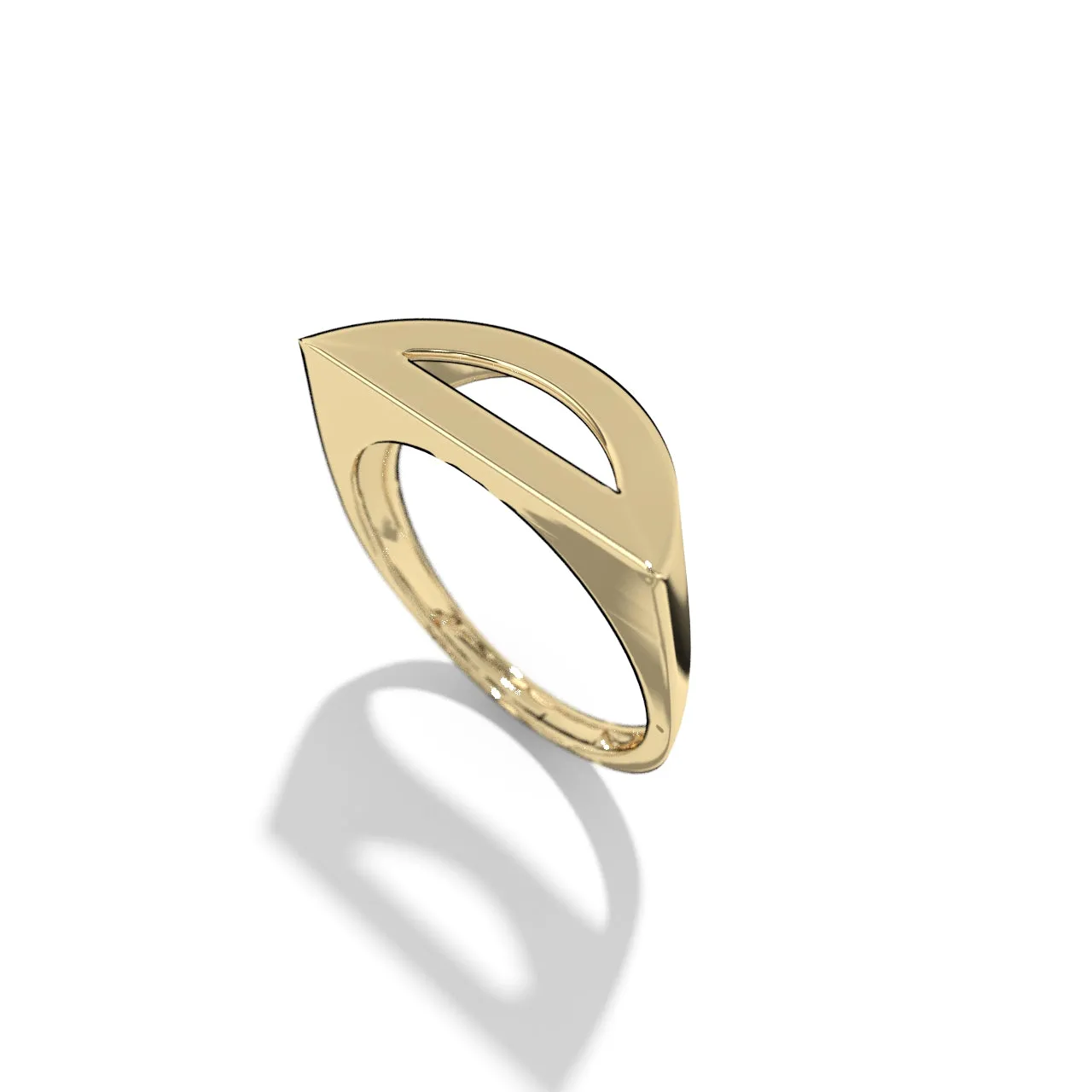 Gold Stackable Signet Letter Rings