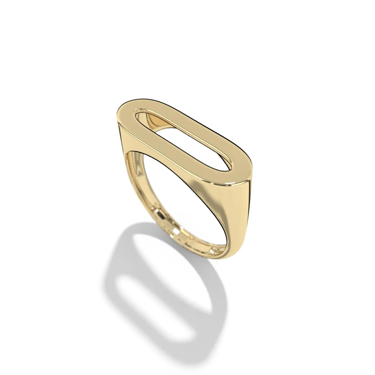 Gold Stackable Signet Letter Rings