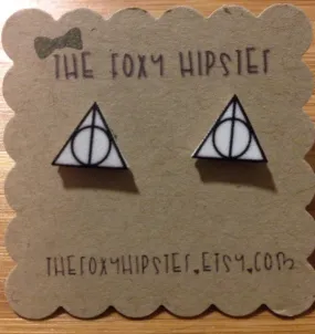 Harry Potter deathly hallows Inspired Stud Earrings