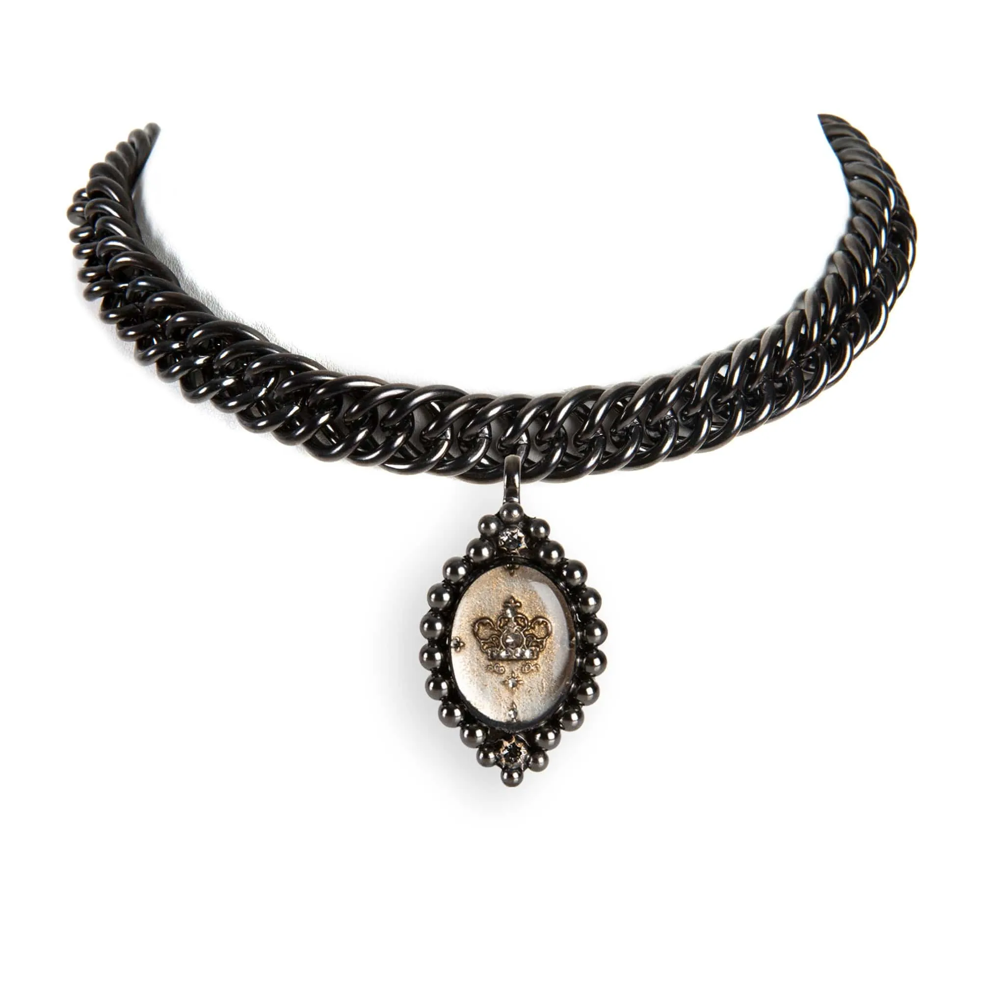 Iconic Chain Choker with Classic Medallions