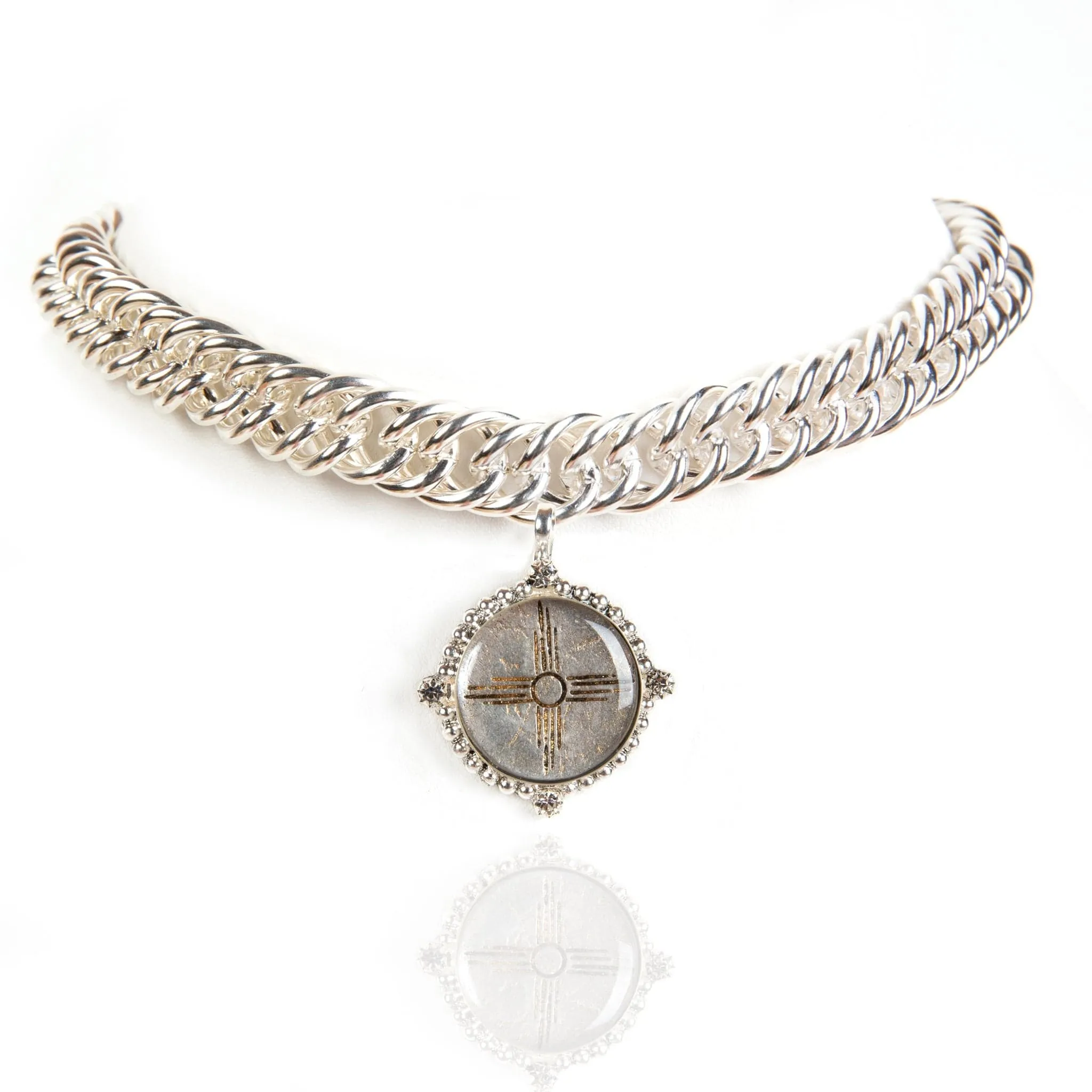 Iconic Chain Choker with Classic Medallions